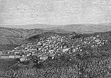 Panorama di Ozieri (xilografia, 1891)