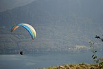 Paraglider @ Lake Bohinj (28699397053).jpg