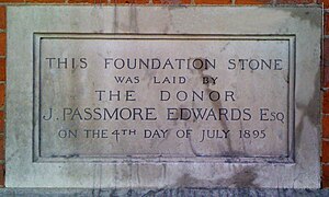 Passmore Edwards Library Shepherd's Bush Foundation Stone Passmore Edwards Library Shepherd's Bush Foundation Stone.jpg