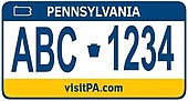 Standard Pennsylvania plate using sample lettering Pennsylvania 2017 license plate.jpg