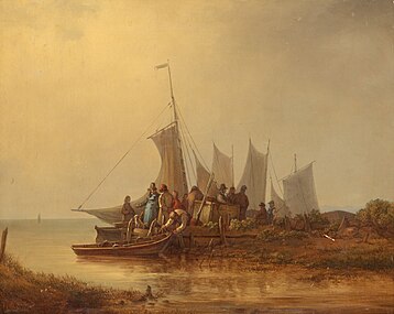 Sailing Ships and Fishermen (1835)