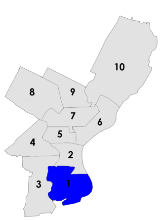 The 1st councilmanic district in 1957 Philadelphia city council districts 1957.png