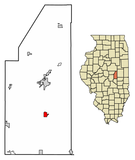 Piatt County Illinois Incorporated and Unincorporated areas Bement Highlighted.svg