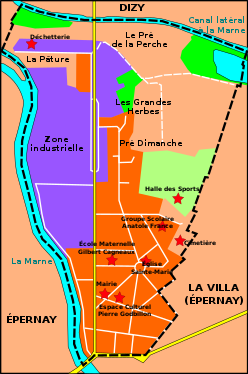 Plan des quartiers de Magenta.