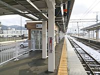 JR湯沢駅　1番線ホーム　新庄・山形方面