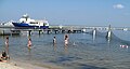 The swimming area at Point O'Woods, New York, on Fire Island