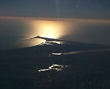 The distinctive shapes of Point Reyes, Drakes Bay, and Tomales Bay as seen from the air