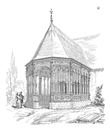 Le porche de l'église de Ry (1856).
