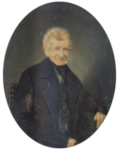 Portrait de son beau-père Jean-Baptiste van Dievoet (1775-1862) (1856), localisation inconnue.