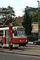 Čeština: Tramvaj T3P v Praze ve Vinohradské ulici English: Tatra T3P tram in Vinohradská Street, Prague, CZ