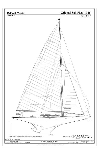 File:R-Boat Pirate, Original Sail Plan, 1926 - R-Boat Pirate, The Center for Wooden Boats, Seattle, King County, WA HAER WA-187 (sheet 5 of 8).tif