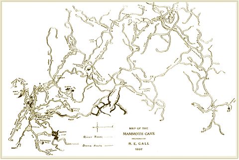 Map of Mammoth Cave (1897)
