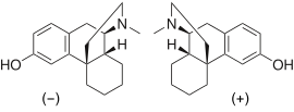 Chemical structure of morphanol.