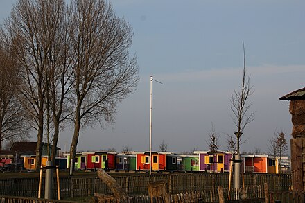 Rental trailers at Camping Zeeburg, Amsterdam