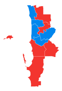 Ergebnisse der australischen Bundestagswahl in Perth, 2016.png