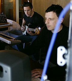 Trent Reznor (left) and Atticus Ross (right), Best Original Score co-winners