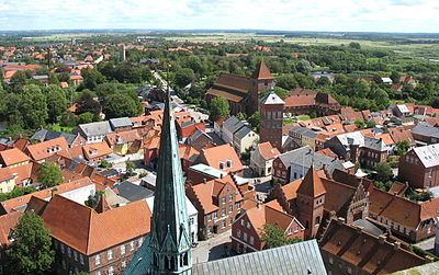 Uitzicht over Ribe