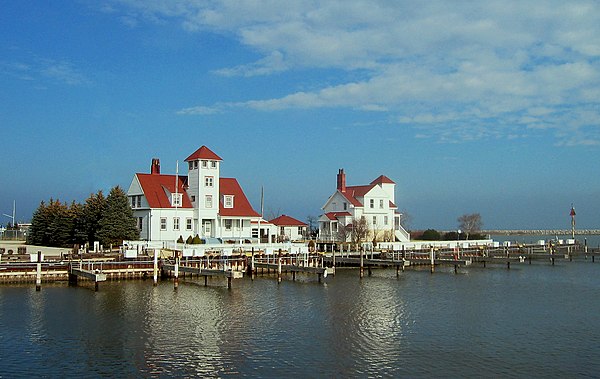 The mouth of the Root River, Racine, Wisconsin
