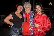 Rosalía with Rosy de Palma and Pedro Almodovar in the Festival Cultura Inquieta (21 November 2018)