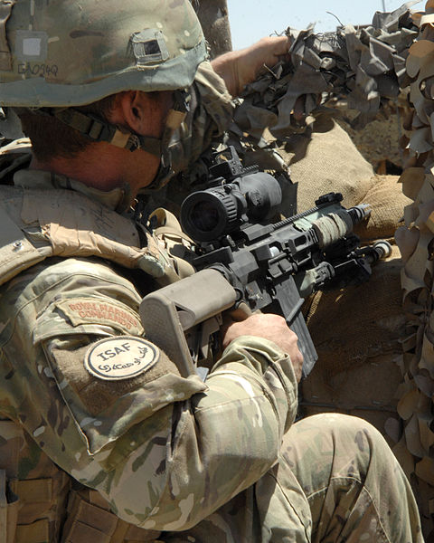 File:Royal Marine in Afghanistan Using L129A1 Sharpshooter Rifle MOD 45152587.jpg