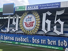 Südtribüne des Ostseestadions 2019.