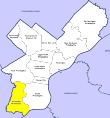 Location of Southwest Philadelphia in Philadelphia SWPhilaDistrict.PNG