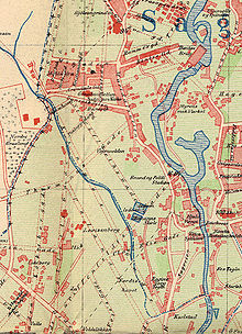 Map of Sagene c.1900, with Bentse Brug near the river. Sagene map 1900.jpg