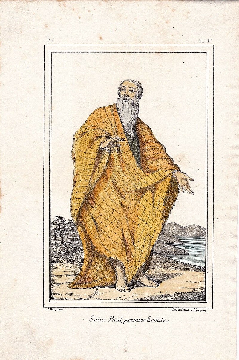 Saint Paul de Thèbes, gravure de 1838.