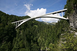 Salginatobel Bridge, photo from below