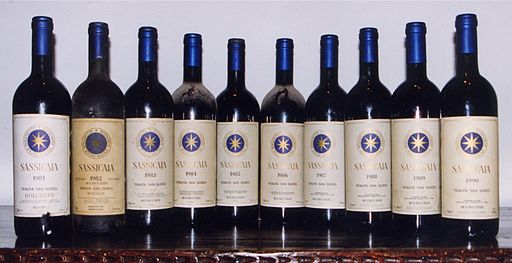 Bottles of Sassicaia