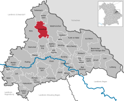 Läget för Schönthal i Landkreis Cham