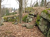 Čeština: Schilerův kámen v Mariánské Hoře. Okres Jablonec nad Nisou, Česká republika.