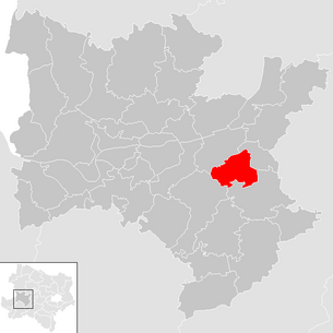 Lage der Gemeinde Schollach (Niederösterreich) im Bezirk Melk (anklickbare Karte)