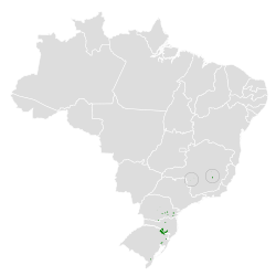 Distribución geográfica del churrín palustre.