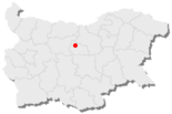 Kort over Bulgarien, position for Sevlievo fremhævet