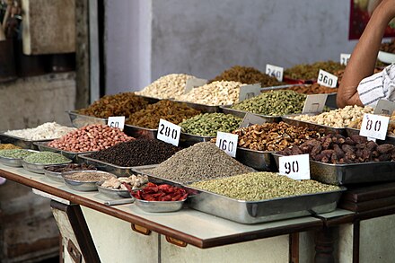 Spices at a store, at Khari Baoli, Old Delhi. Farmers with limited marketing options sell their surplus produce.