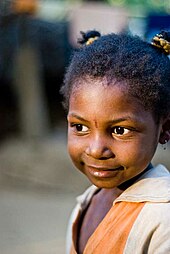 A Siddi girl from the town of Yellapur in Uttara Karnataka district, Karnataka, India. Siddi Girl.jpg