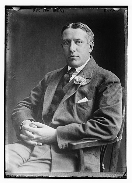 Sir William Berry, c. 1920–1925