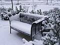 Snow-covered bench 2 at Renaissance Suites at Flatiron