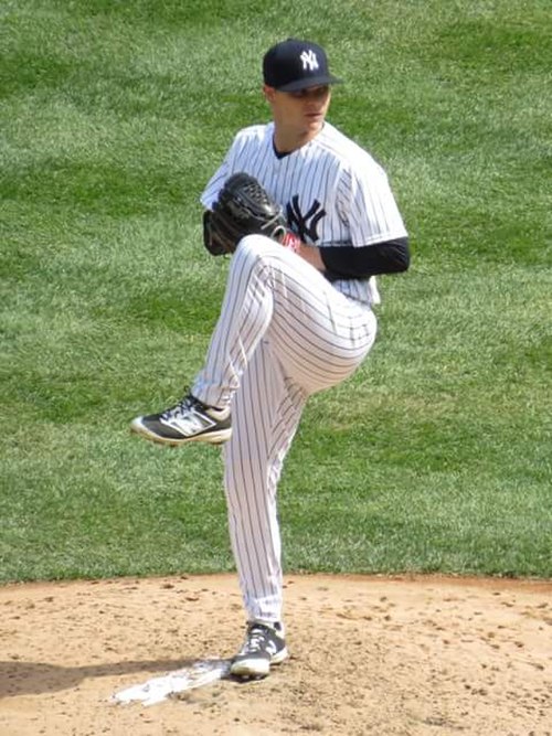 Gray with the Yankees in 2018