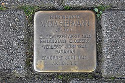 Stolperstein für Maria Stegmann