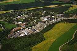 Blick auf das Dorf während des Storås Festivals