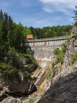 Strubklamm power plant, dam wall