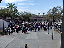 A student protest at Palm Harbor University High School against the Florida Parental Rights in Education Act Student protest Palm Harbor FL.jpg