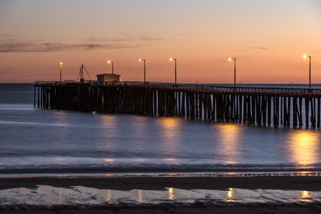 Pismo Beach pier at sunset