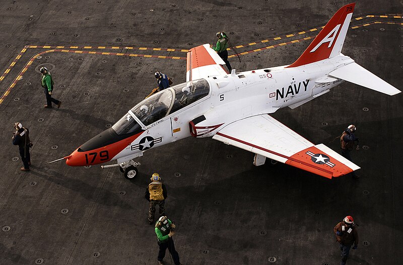 File:T-45 Goshawk prepares to taxi, USS Ronald Reagan (CVN-76) - 061017-N-7130B-069.jpg