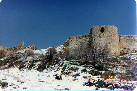 Crusader castle in the village of Toron, Lebanon