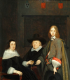 Ter Borch Portret van Antonie Charles de Liedekercke, zijn vrouw Willemina van Braeckel en hun zoon Samuel.PNG