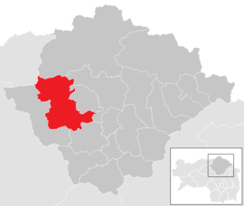 Poloha obce Thörl v okrese Bruck-Mürzzuschlag (klikacia mapa)