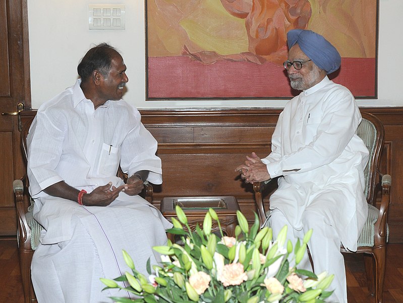 File:The Chief Minister of Puducherry, Shri N. Rangaswamy calling on the Prime Minister, Dr. Manmohan Singh, in New Delhi on June 25, 2012.jpg
